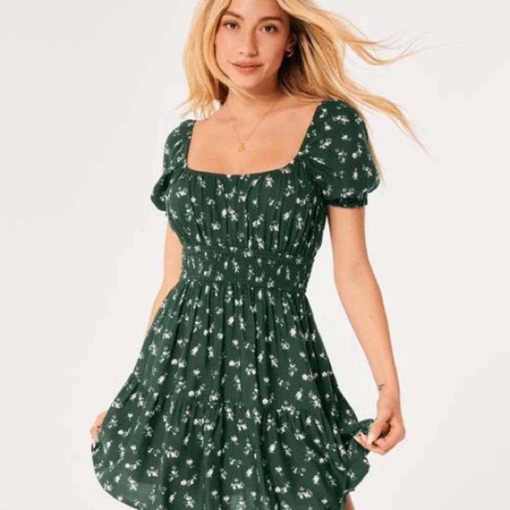 Hollister Saidie Green Mini Skort Dress
